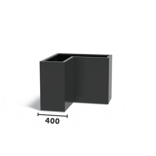 Plantenbak Carrez L-vorm aluminium 100x100x80 cm