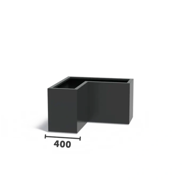 Plantenbak Carrez L-vorm aluminium 100x100x60 cm