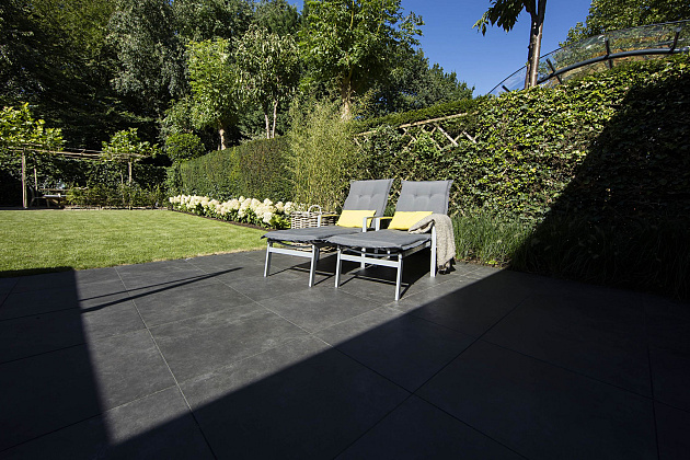 Outletpartij Edam: Actietegel Keramiek op Beton 60x60x4 cm Cendre Feu