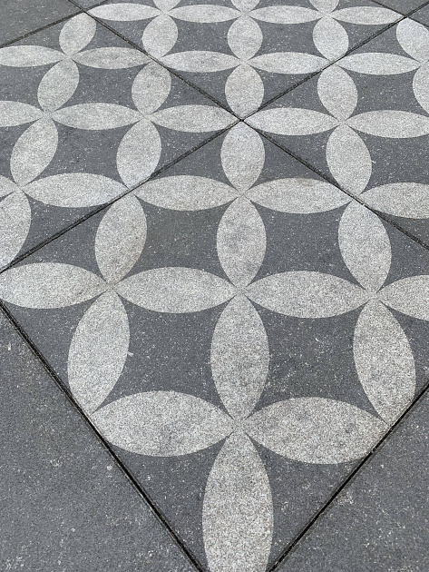 68121 restpartij schagen 4 stuks geoproarte design 60x60x4 cm belgian blue dark grey flower 72004