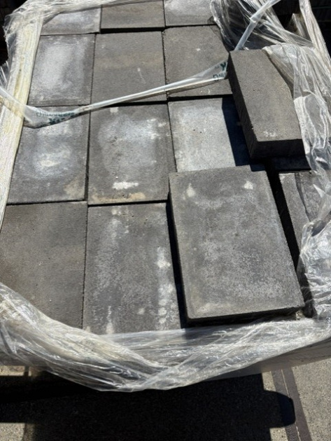 Restpartij Schagen: 5,76m2 Straksteen 20x30x6 cm Antraciet