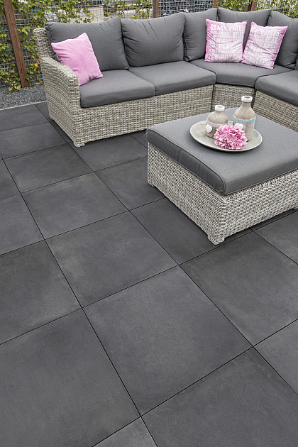 Restpartij Zwanenburg: ca. 13,5m2 Cerasun 60x60x4 cm Cemento Anthracite