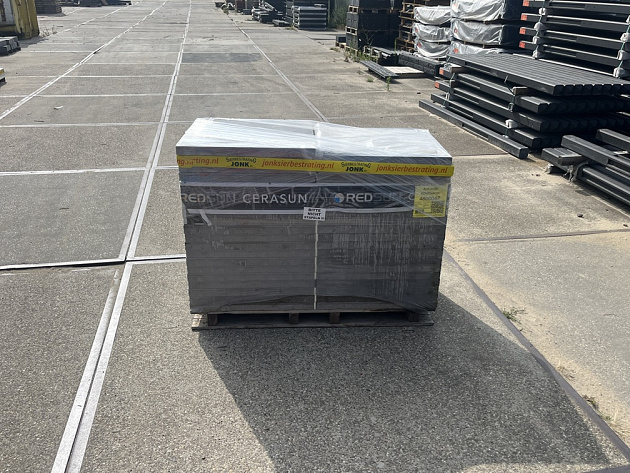 Restpartij Zwanenburg: ca. 13,5m2 Cerasun 60x60x4 cm Cemento Anthracite