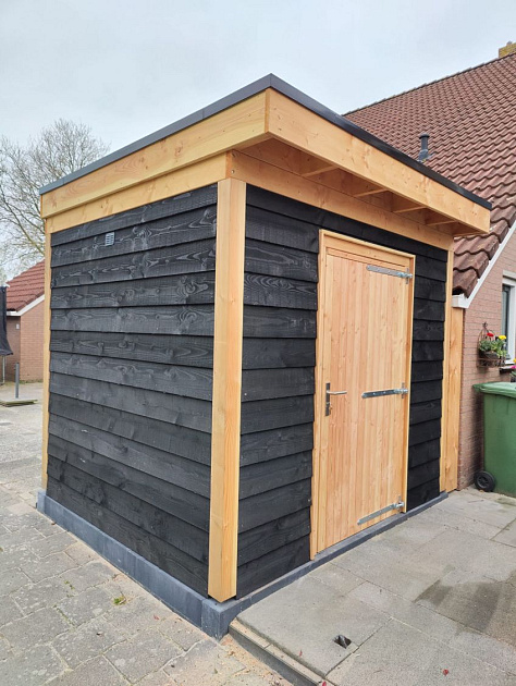 JWOODS Douglas Schuur 250x200 cm, Geschaafd met Zweeds Rabat Zwart