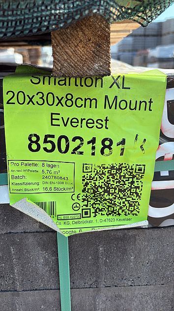 Restpartij Almere ( 8.34m2) SMARTTON XL 20X30X8CM MOUNT EVEREST