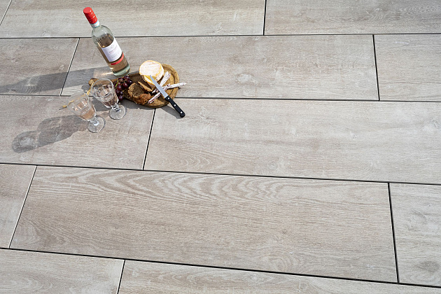 GeoCeramica Weathered Oak Leighfield 120x30 cm | Houtlook Terrastegel