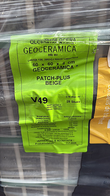 Restpartij Almere (19.42m2) GeoCeramica Starter 60x60x4 cm Patch-Plus Beige