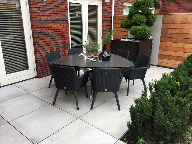 GeoCeramica 80x80x4 cm ConCreet Silver