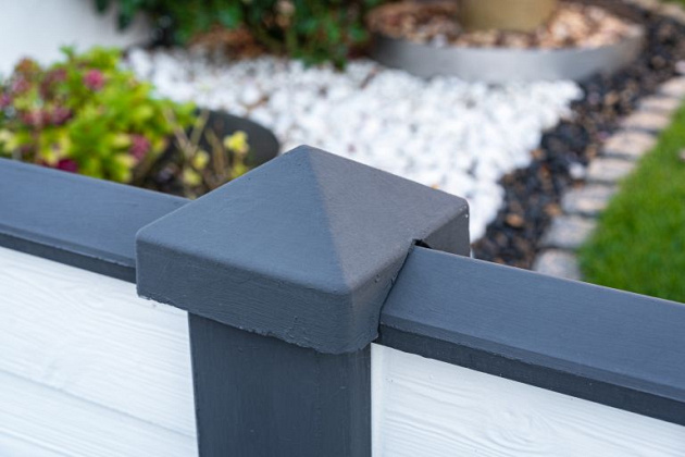 Beton Afdekpet Antraciet 14x14x5 cm Tussenmodel met diamantkop