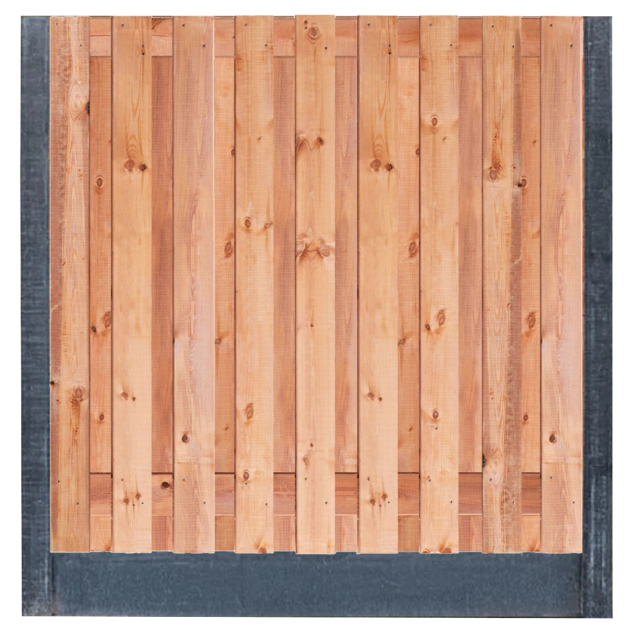 Sleufpaal eindmodel tbv tuinscherm antraciet gecoat vlakke kop 10x10x270 cm