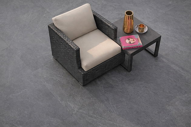 GeoCeramica 75x75x4 cm Aura Antracite