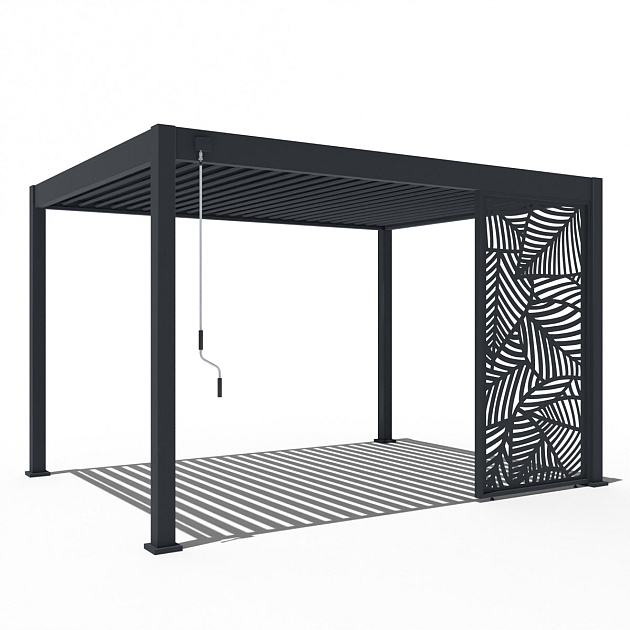 Orion shutterpaneel Vast Bladdesign. Voor 300 cm zijkant. 93 cm Antraciet