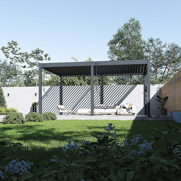 81434 orion carport 300x720 cm incl berging antraciet 430948