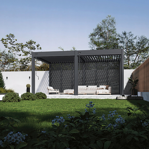 81434 orion carport 300x720 cm incl berging antraciet 430949