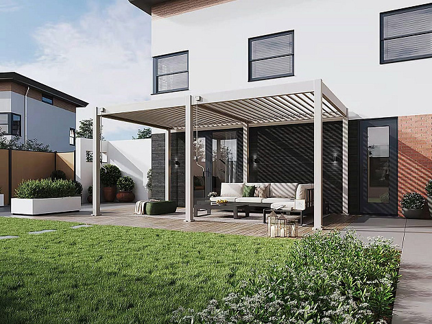 Orion comfort overkapping 300x600 cm Kiezelgrijs