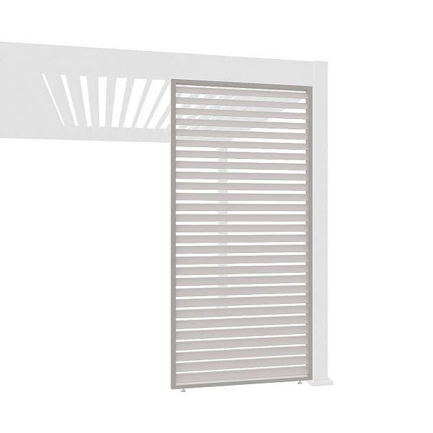 Orion shutterpaneel Vast - Horizontaal. Voor 300 cm zijkant. 93 cm Kiezelgrijs