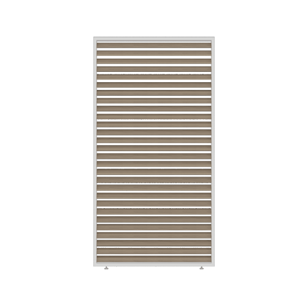 Orion shutterpaneel Vast - Horizontaal. Voor 360 cm  zijkant. 113 cm Wit/wood