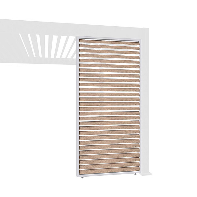 Orion shutterpaneel Kantelbaar - Horizontaal. Voor 300 cm zijkant. 93 cm Wit/Wood