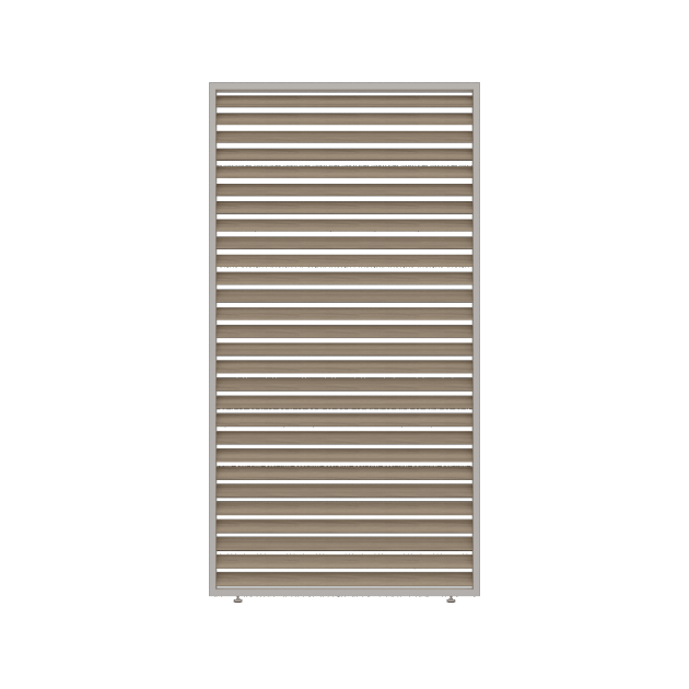 Orion shutterpaneel Kantelbaar - Horizontaal. Voor 400 cm  zijkant. 123 cm Kiezelgrijs/wood