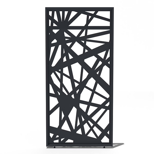 Orion shutterpaneel Vast - Abstractdesign. Voor 300 cm zijkant. 93 cm Antraciet