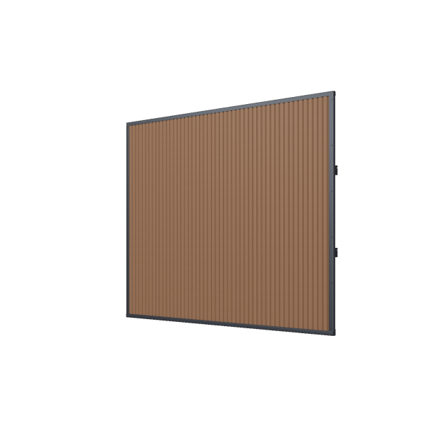 Orion composietwand 360x236 cm voor 360cm kant. Antraciet/Teak