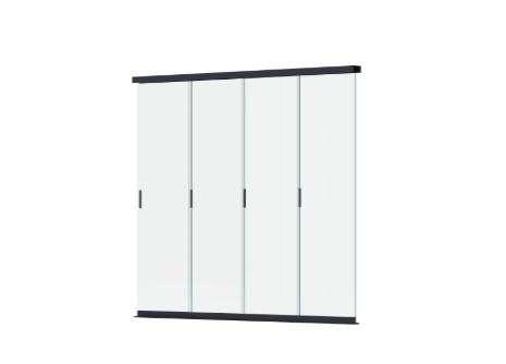 Orion glaswand 360x236 cm Voor 360cm zijkant, verschuifbaar. Antraciet