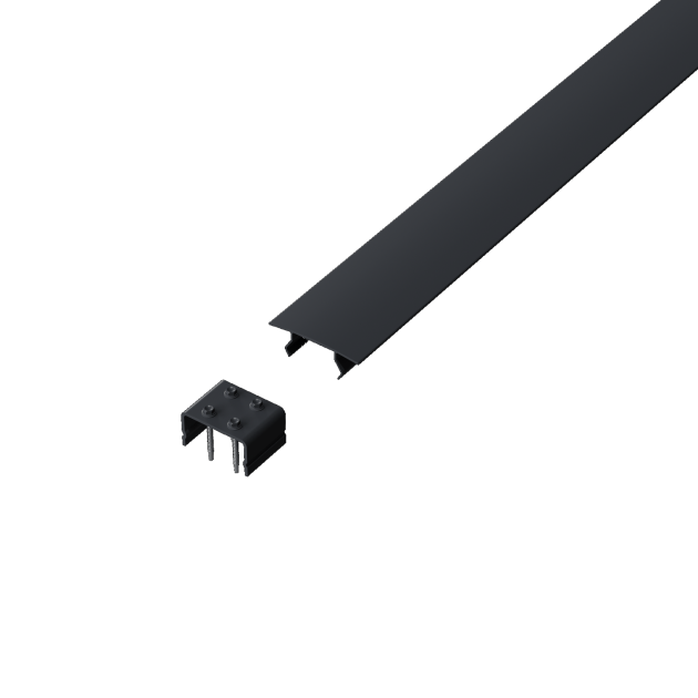 Orion verbindingsset  400 cm voor 4 meter zijkant. Kiezelgrijs