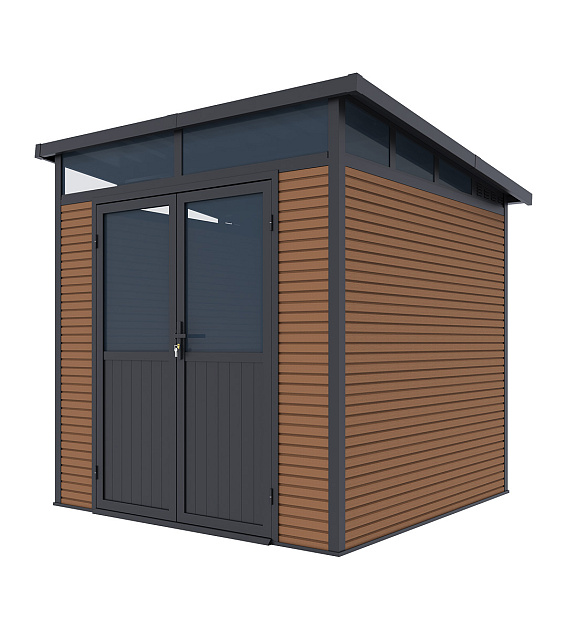 Orion Tuinhuis 218x218 cm Antraciet/Teak