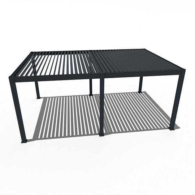 Orion Premium overkapping met elektrisch lamellendak en LED 400x600 cm Antraciet