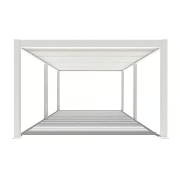 Orion Premium overkapping met elektrisch lamellendak en LED 400x600 cm Wit