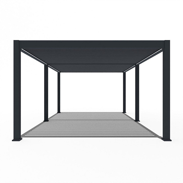 Orion Premium overkapping met elektrisch lamellendak en LED 400x800 cm Antraciet