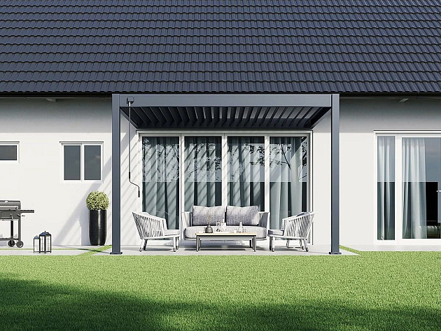 Orion Deluxe overkapping Muurbevestiging  300x360 cm Antraciet