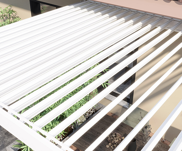 81577 orion deluxe overkapping muurbevestiging 300x360 cm wit 429242