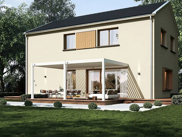 Orion Deluxe overkapping Muurbevestiging 360x530 cm Wit