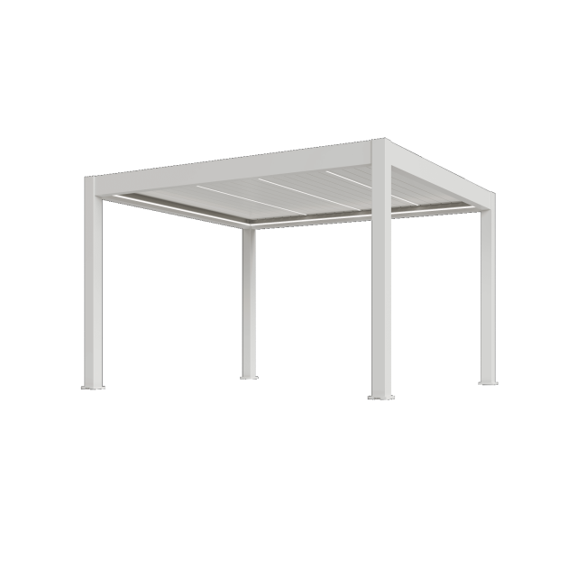 Orion Prestige overkapping met elektrisch lamellendak en LED 400x400 cm Wit