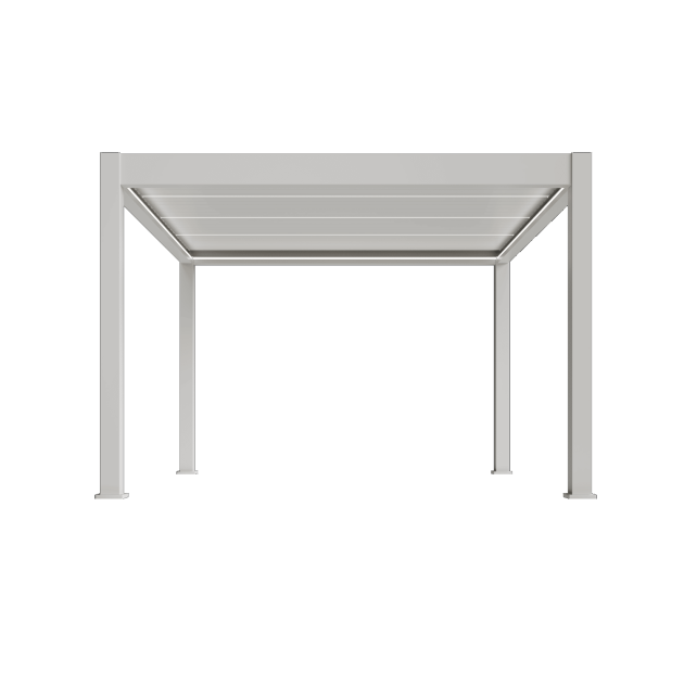 Orion Prestige overkapping met elektrisch lamellendak en LED 400x400 cm Wit