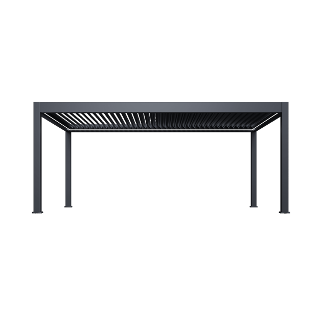 Orion Prestige overkapping met elektrisch lamellendak en LED 360x530 cm Antraciet