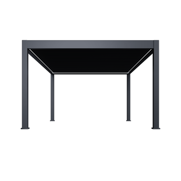 Orion Prestige overkapping met elektrisch lamellendak en LED 360x530 cm Antraciet