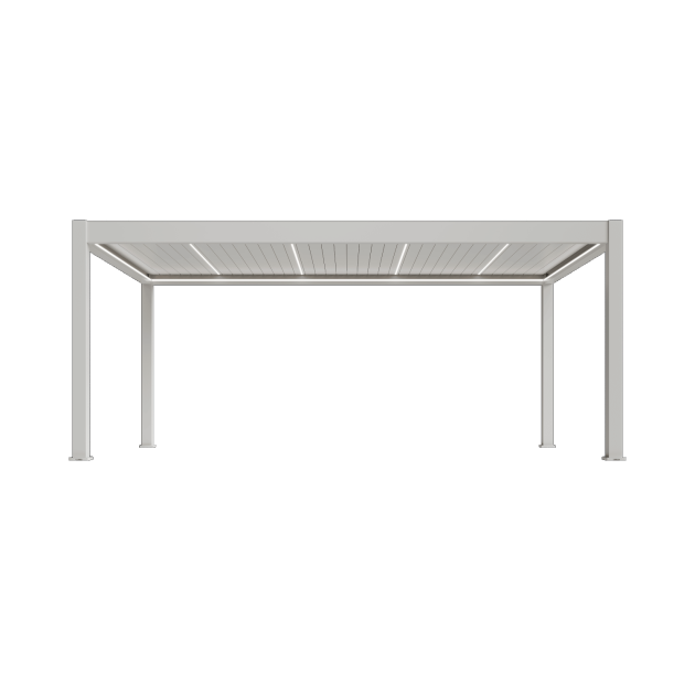 Orion Prestige overkapping met elektrisch lamellendak en LED 360x530 cm Wit
