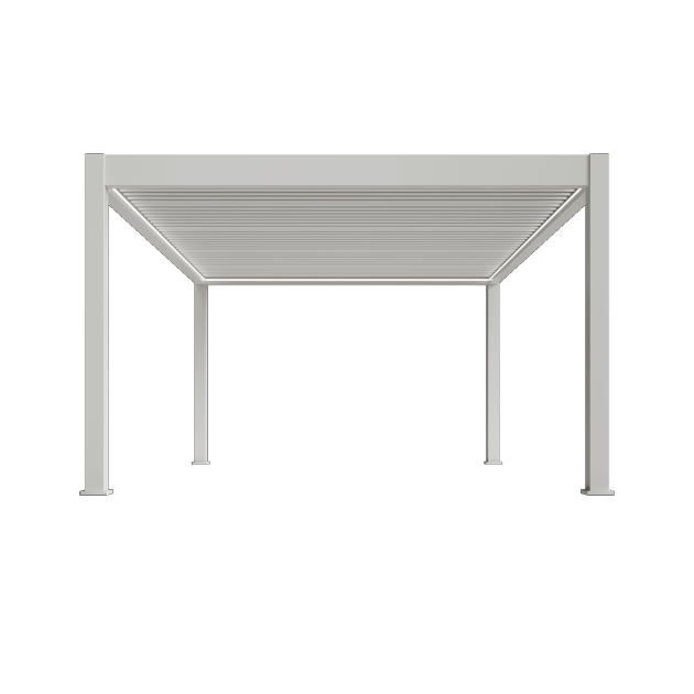 Orion Prestige overkapping met elektrisch lamellendak en LED 400x600 cm Wit