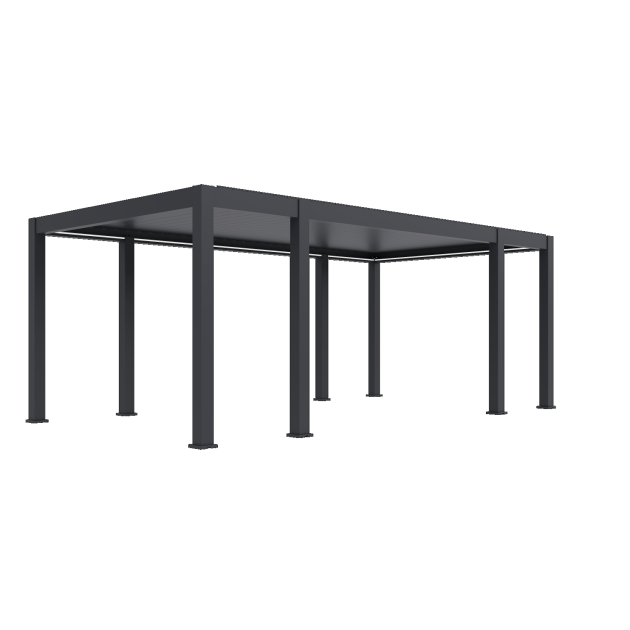Orion Prestige overkapping met elektrisch lamellendak en LED 360x657 cm Antraciet