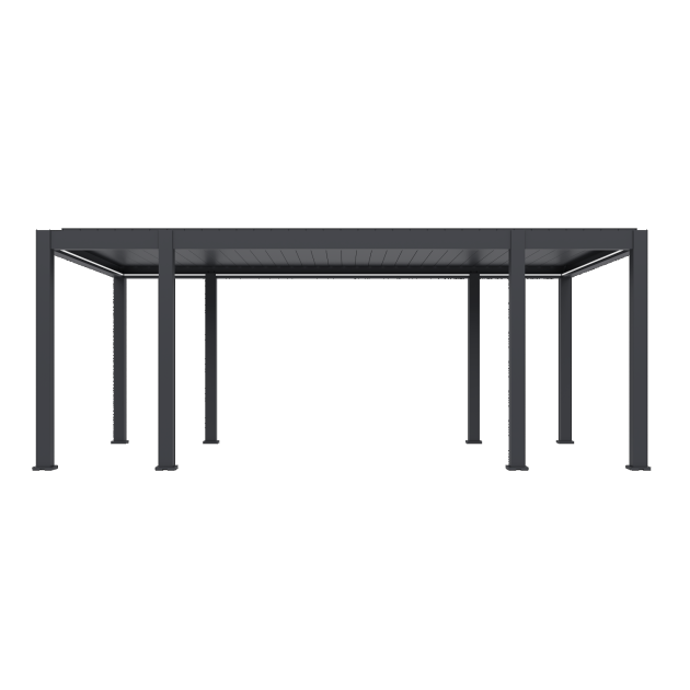 Orion Prestige overkapping met elektrisch lamellendak en LED 360x657 cm Antraciet