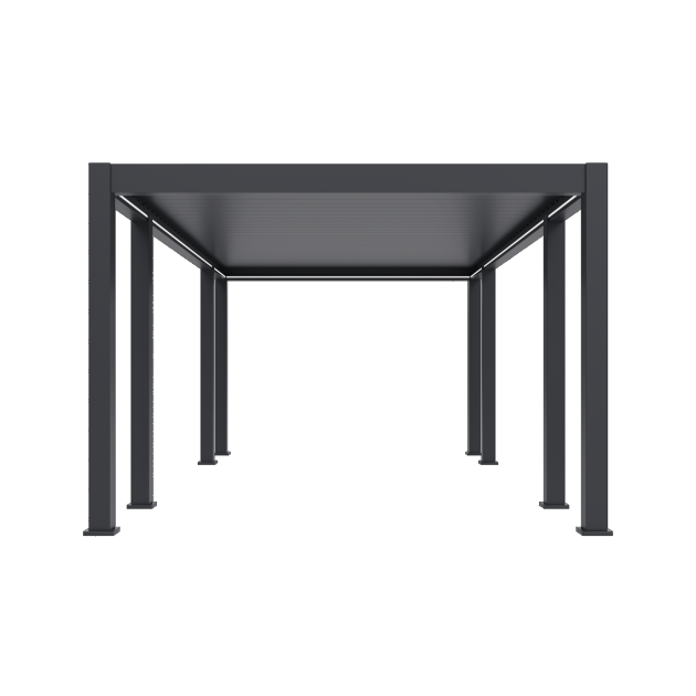 Orion Prestige overkapping met elektrisch lamellendak en LED 360x657 cm Antraciet