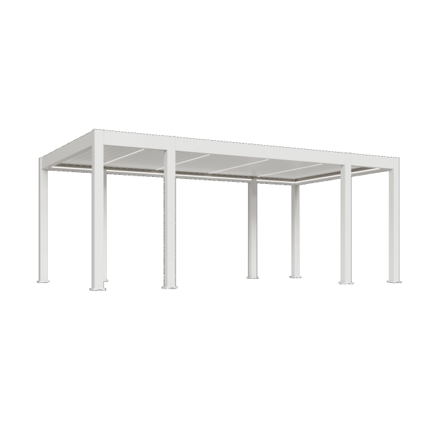 Orion Prestige overkapping met elektrisch lamellendak en LED 360x657 cm Wit