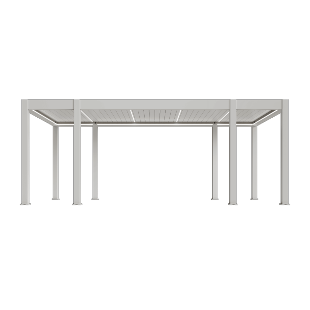 Orion Prestige overkapping met elektrisch lamellendak en LED 360x657 cm Wit