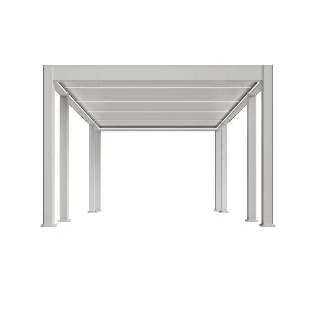 Orion Prestige overkapping met elektrisch lamellendak en LED 360x657 cm Wit