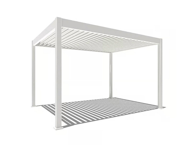 Orion Deluxe overkapping met elektrisch lamellendak en LED 300x400 cm Wit