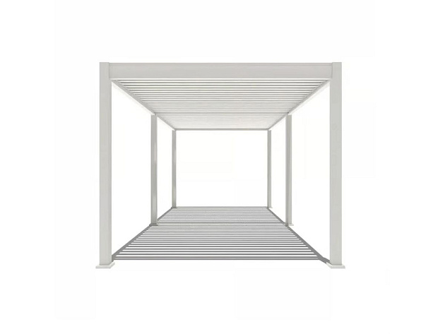 Orion Deluxe overkapping met elektrisch lamellendak en LED 360x530 cm Wit