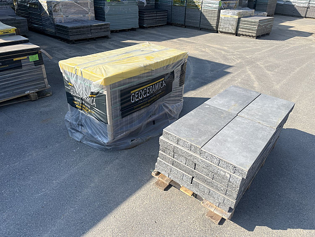 Restpartij Zwanenburg: ca. 11m2 GeoCeramica 2Drive 30x60x6 cm Ambiente Greige