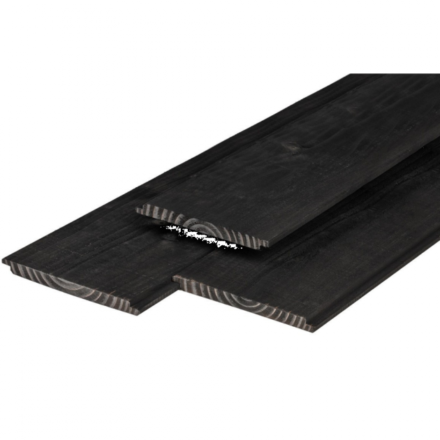 Douglas Wisselsponning Zwart Gespoten 1,8x19,5x400 cm, 3 zijden geschaafd, 1 zijde fijnbezaagd